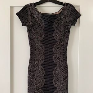 New BCBG MaxAzria Cocktail Sleek Fitting Dress